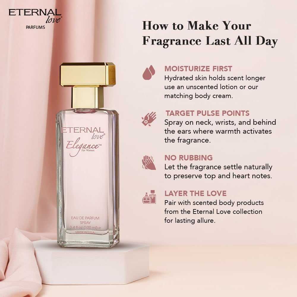 ETERNAL LOVE 100ML EDP SPRAY ELEGANCE WOMENS