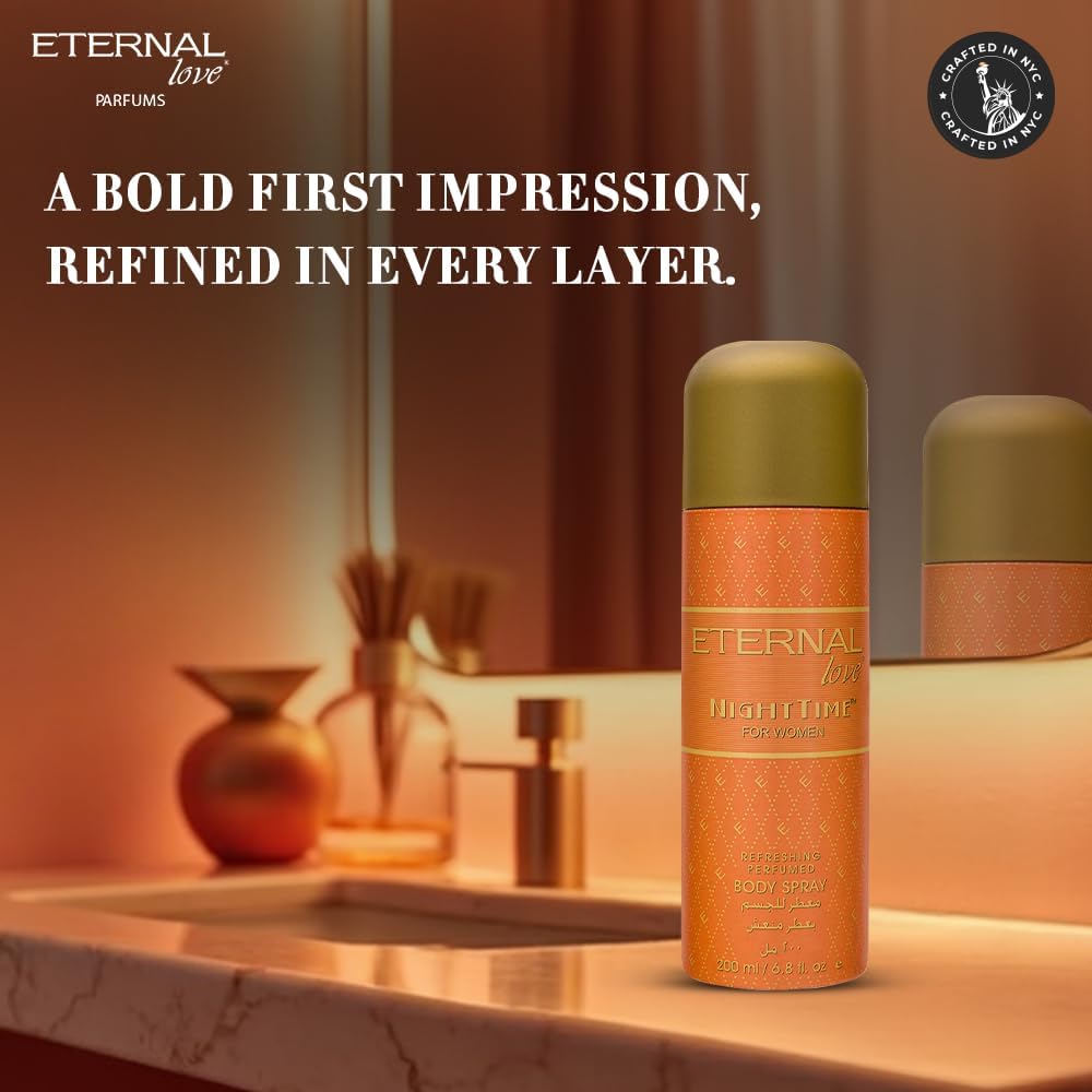 ETERNAL LOVE 200ML BODY SPRAY NIGHT TIME WOMENS