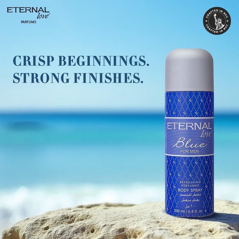 ETERNAL LOVE 200ML BODY SPRAY BLUE MENS