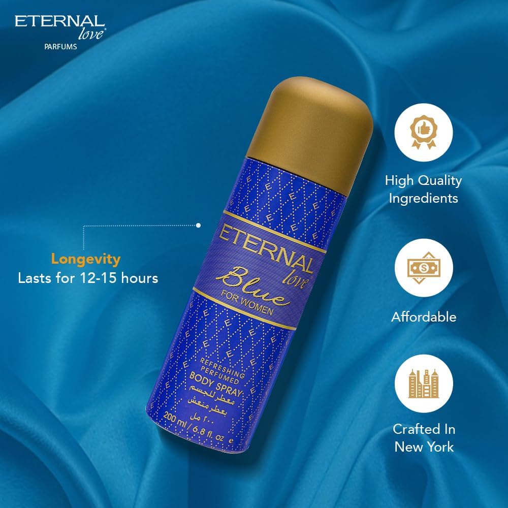 ETERNAL LOVE 200ML BODY SPRAY BLUE WOMENS