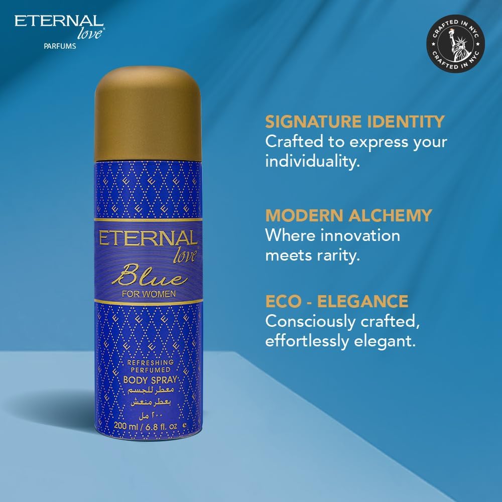 ETERNAL LOVE 200ML BODY SPRAY BLUE WOMENS