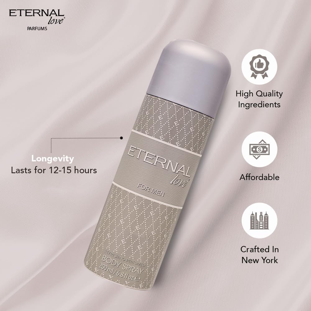 ETERNAL LOVE 200ML BODY SPRAY MENS