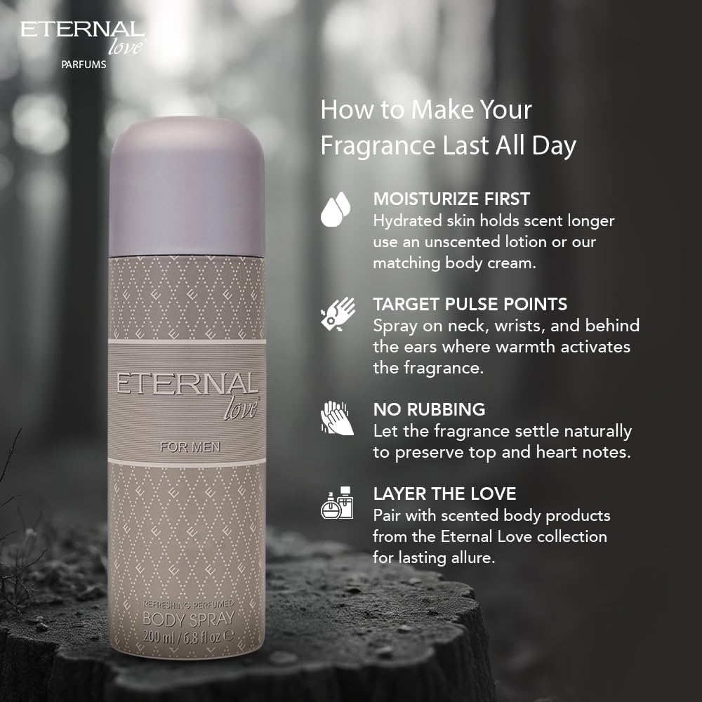 ETERNAL LOVE 200ML BODY SPRAY MENS