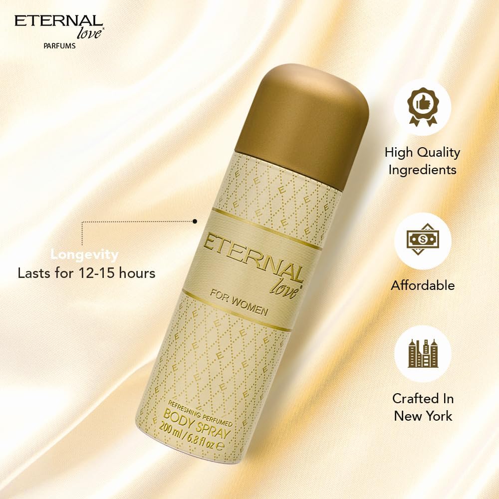 ETERNAL LOVE 200ML BODY SPRAY WOMENS