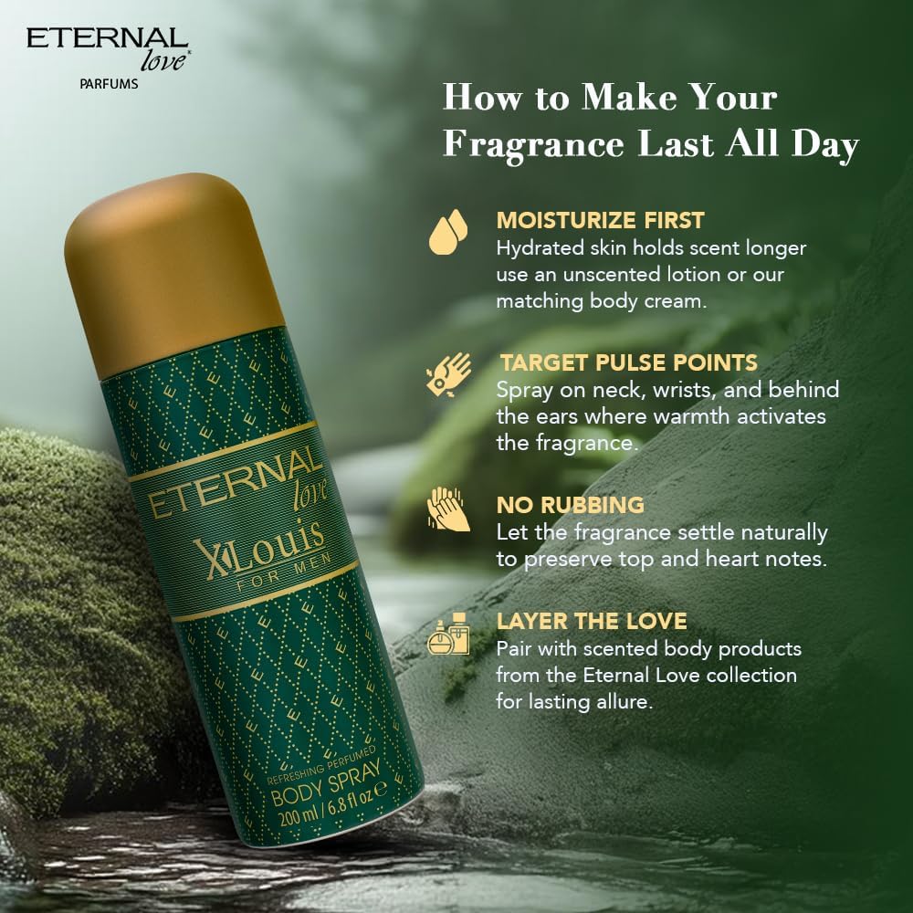 ETERNAL LOVE 200ML BODY SPRAY X-LOUIS MENS
