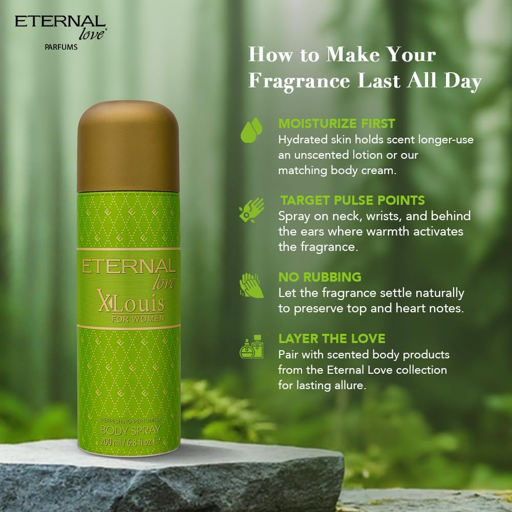 ETERNAL LOVE 200ML BODY SPRAY X-LOUIS WOMENS