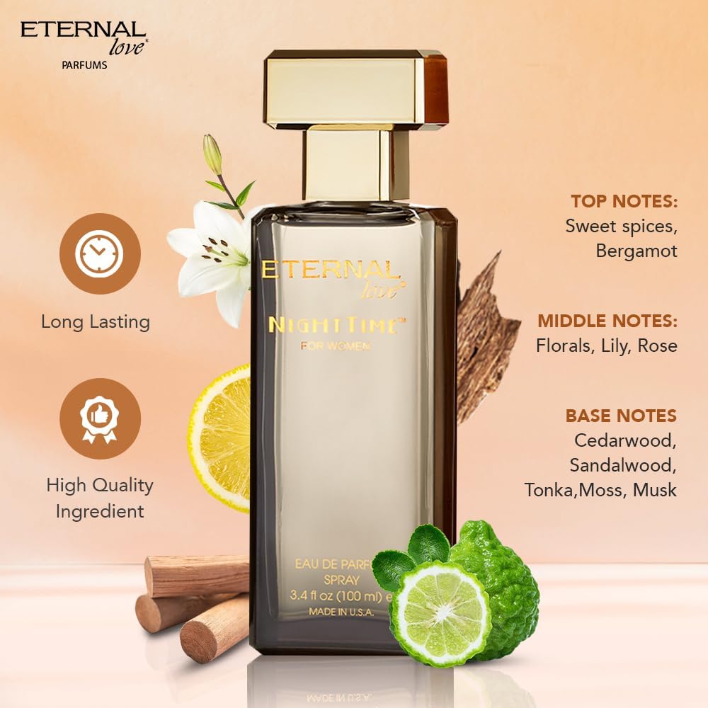 Eternal Love Night Time Eau De Parfum Spray for Women 100 ML