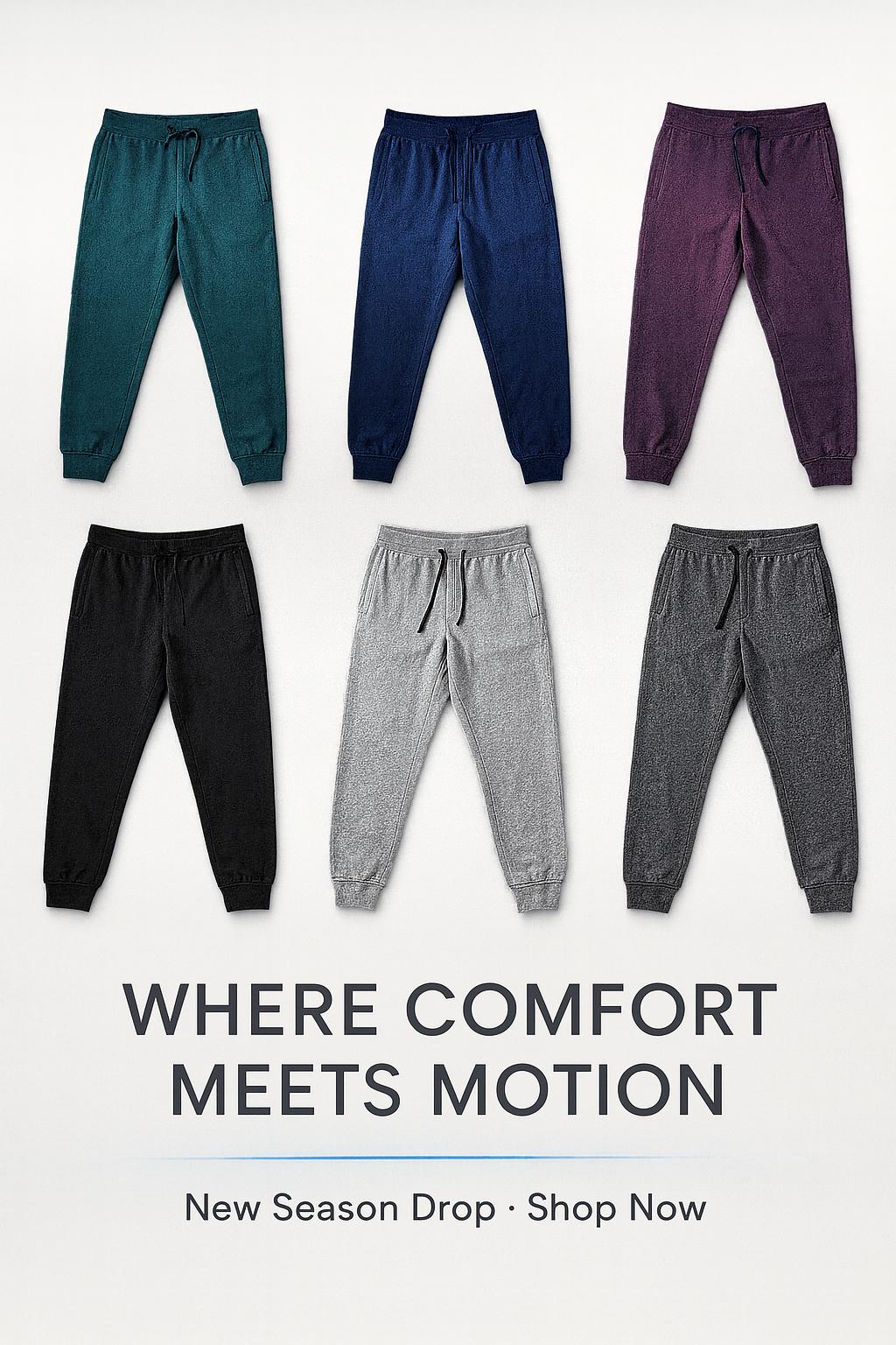 Unisex Track Pants Popcorn Cotton Fabric Track Pants