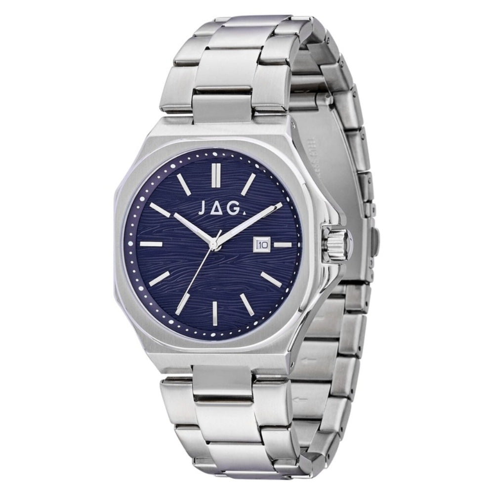 JAG ARCHER Analogue Blue Dial Stainless Steel Men’s Watch (J2824A)