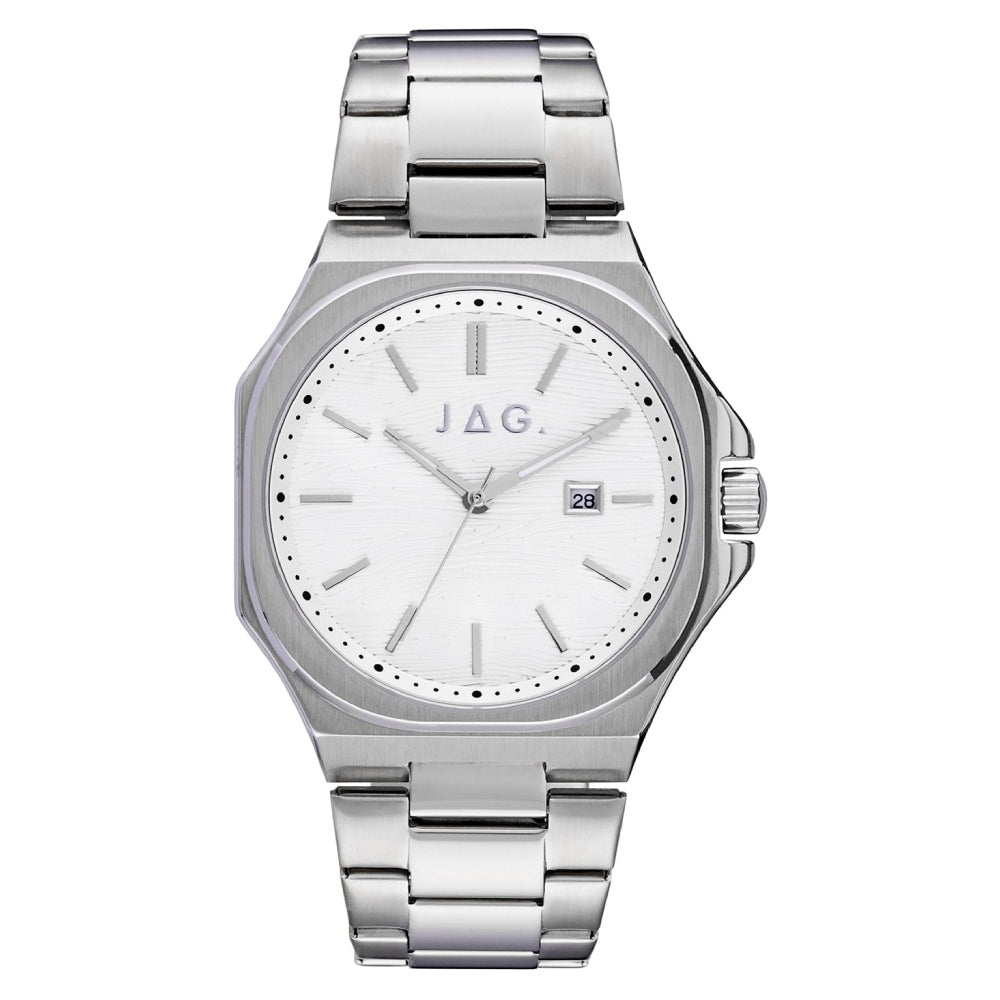 JAG ARCHER Analogue White Dial Stainless Steel Men’s Watch (J2823A)