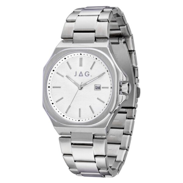 JAG ARCHER Analogue White Dial Stainless Steel Men’s Watch (J2823A)