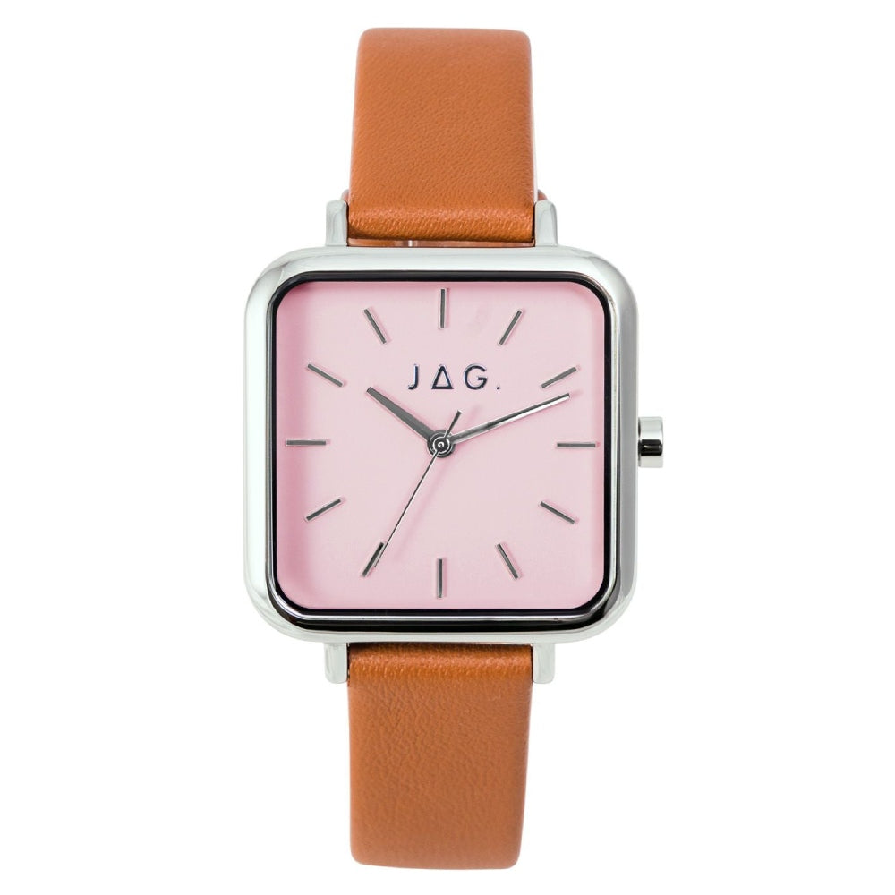 JAG Kiara Analogue Pink Dial Leather Strap Women’s Watch (J2755)