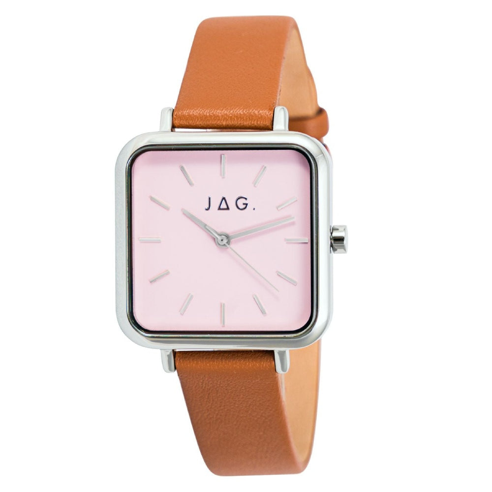 JAG Kiara Analogue Pink Dial Leather Strap Women’s Watch (J2755)