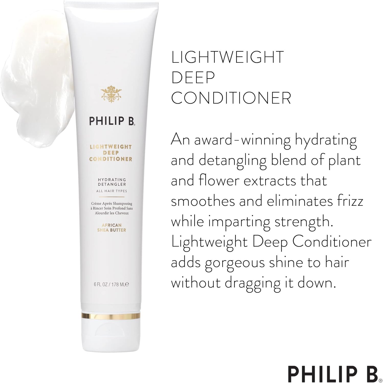 PHILIP B LIGHTWEIGHT DEEP CONDITIONER PARABEN FREE 178ML