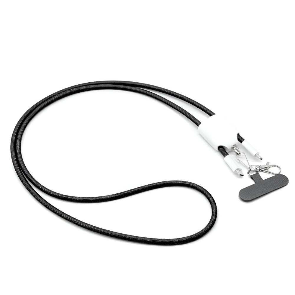 Phone Lanyard Cross Body Cable 4 in 1 – Black