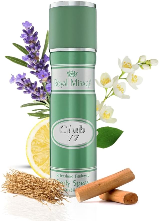 ROYAL MIRAGE 200ML BODY SPRAY CLUB 77 UNISEX