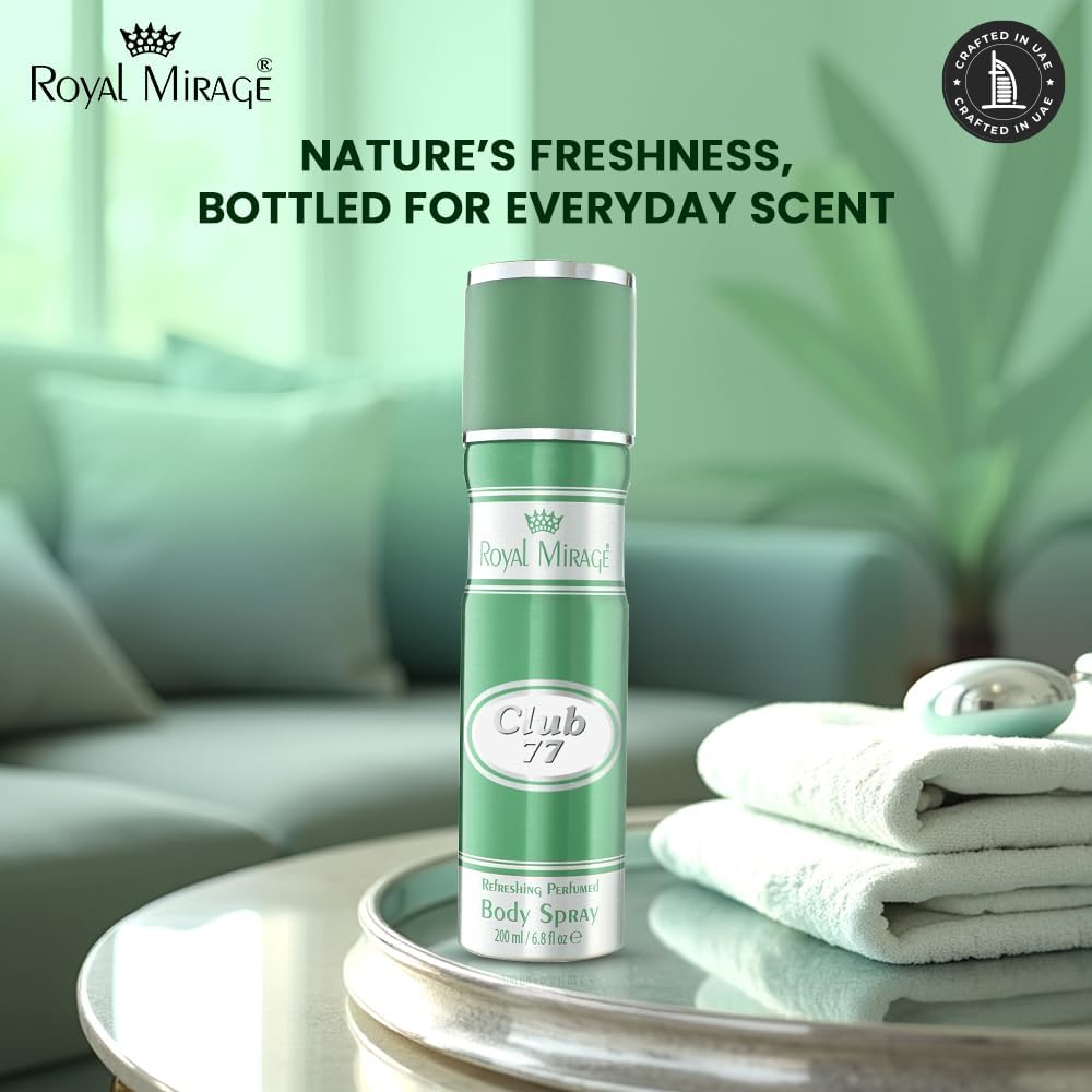 ROYAL MIRAGE 200ML BODY SPRAY CLUB 77 UNISEX