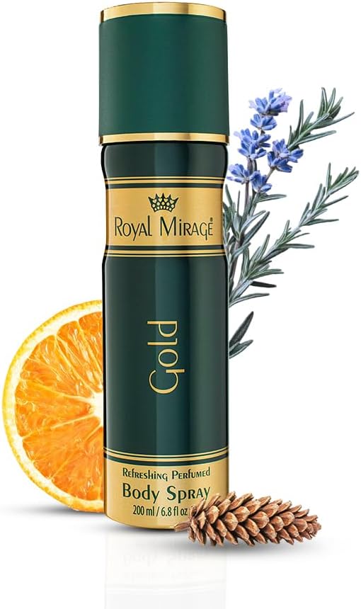ROYAL MIRAGE 200ML BODY SPRAY GOLD UNISEX
