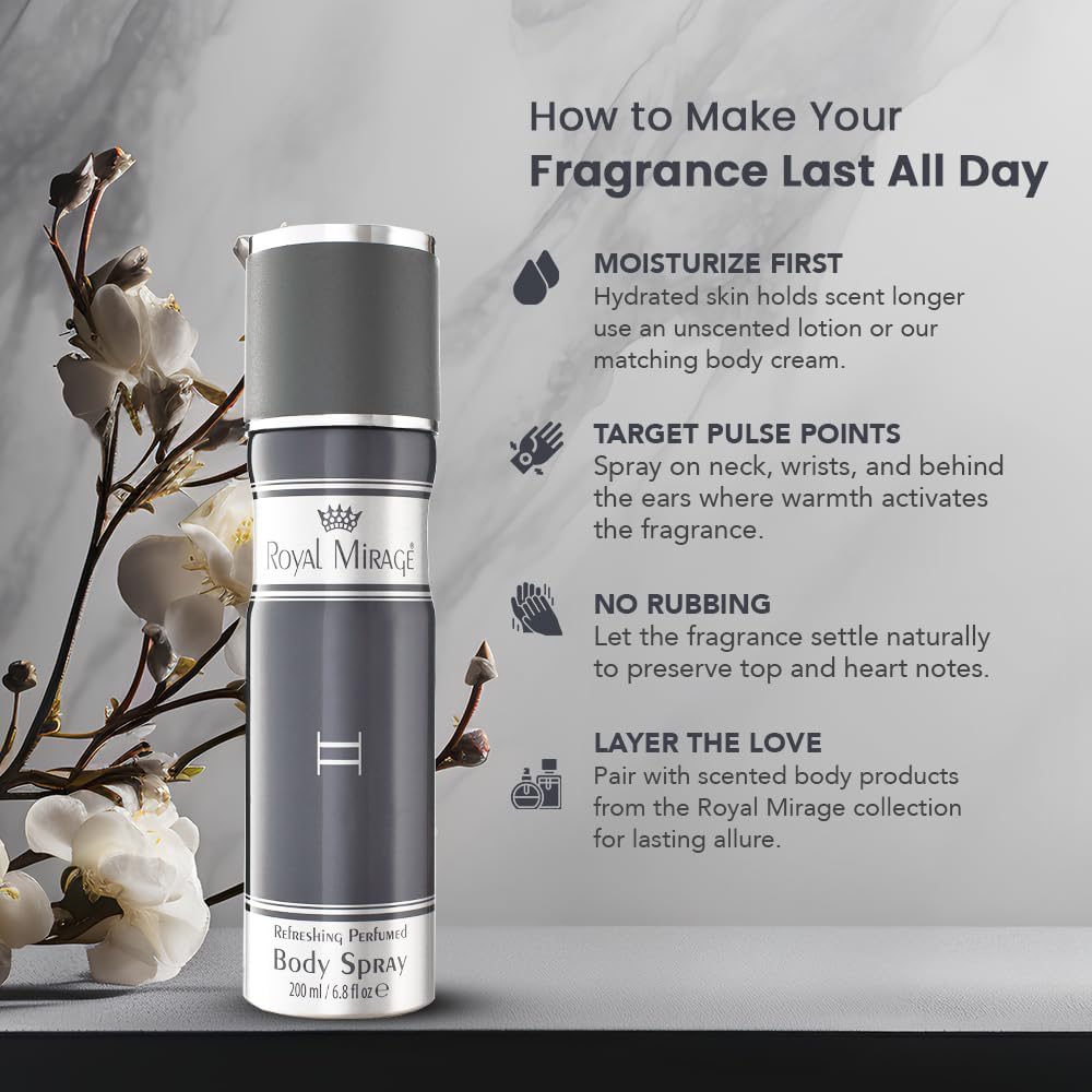 ROYAL MIRAGE 200ML BODY SPRAY II MENS