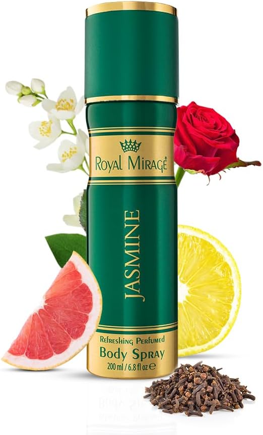 ROYAL MIRAGE 200ML BODY SPRAY JASMINE WOMENS