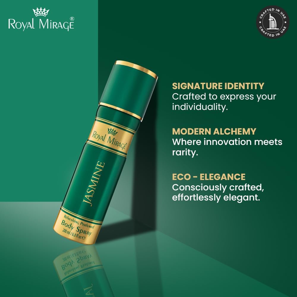 ROYAL MIRAGE 200ML BODY SPRAY JASMINE WOMENS
