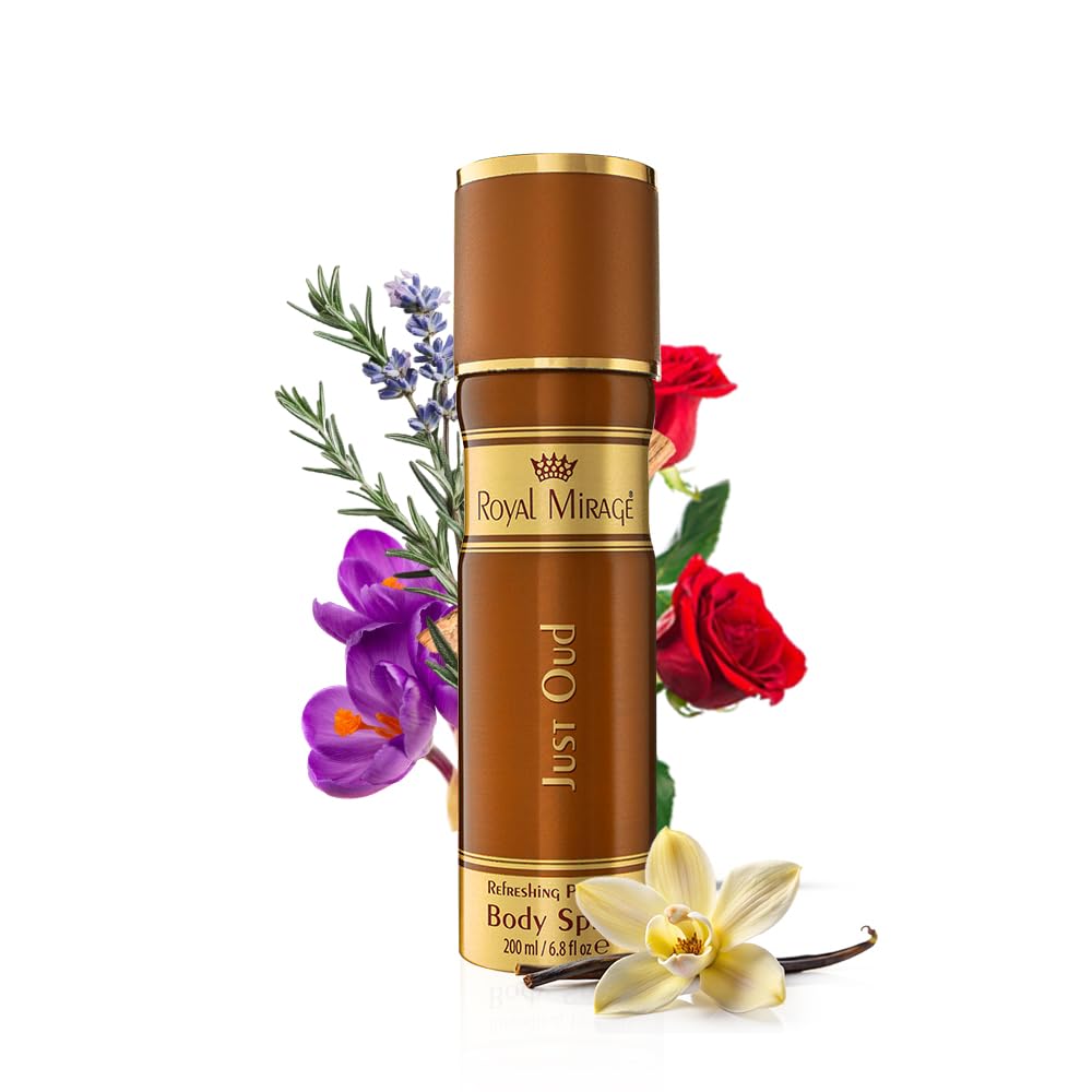 ROYAL MIRAGE 200ML BODY SPRAY JUST OUD UNISEX