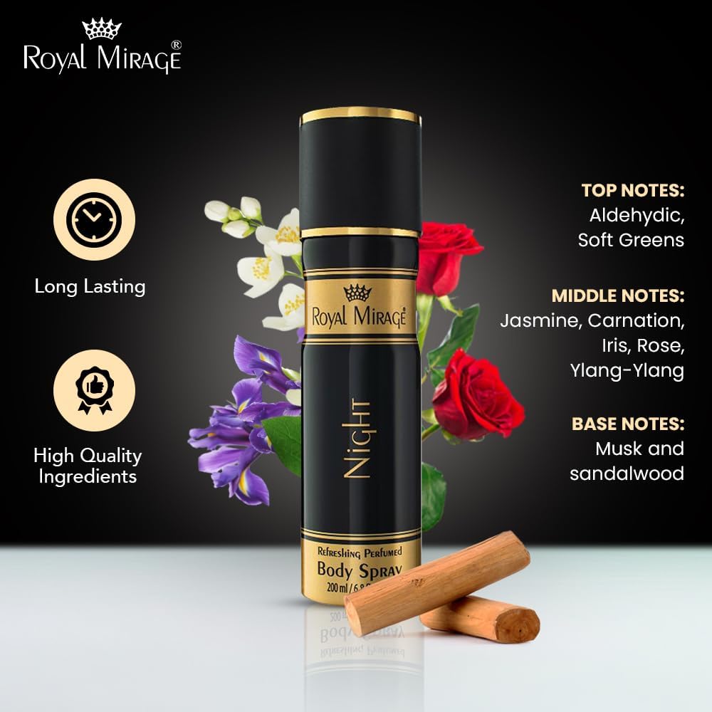 ROYAL MIRAGE 200ML BODY SPRAY NIGHT UNISEX