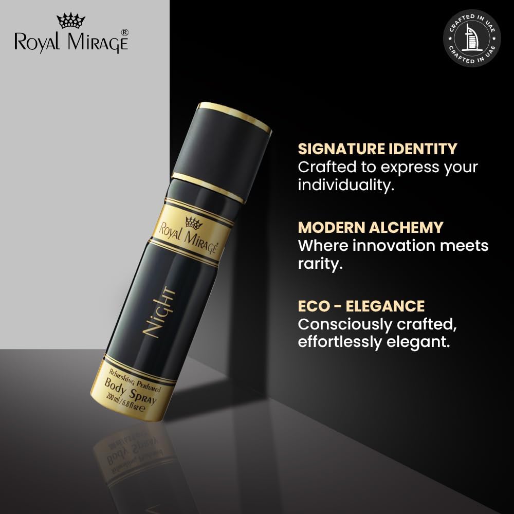 ROYAL MIRAGE 200ML BODY SPRAY NIGHT UNISEX