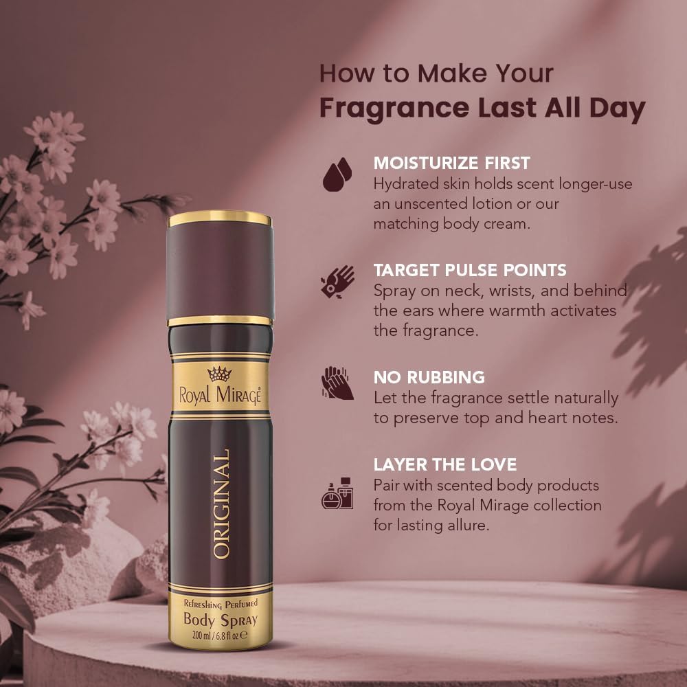 ROYAL MIRAGE 200ML BODY SPRAY ORIGINAL UNISEX