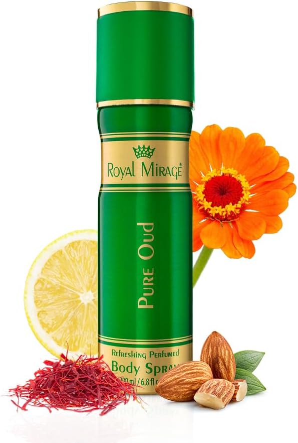 ROYAL MIRAGE 200ML BODY SPRAY PURE OUD UNISEX