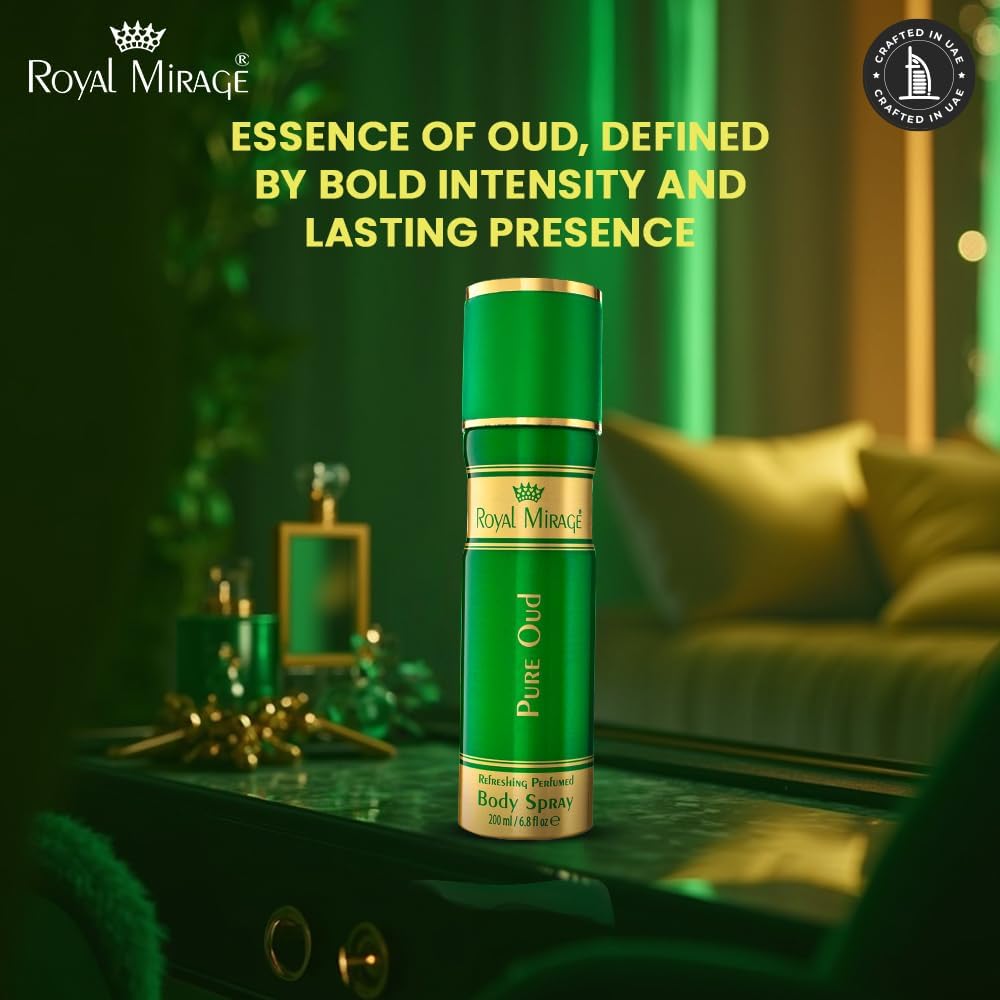 ROYAL MIRAGE 200ML BODY SPRAY PURE OUD UNISEX