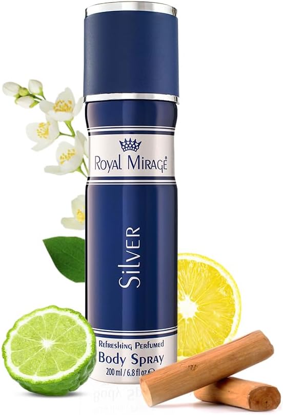 ROYAL MIRAGE 200ML BODY SPRAY SILVER UNISEX