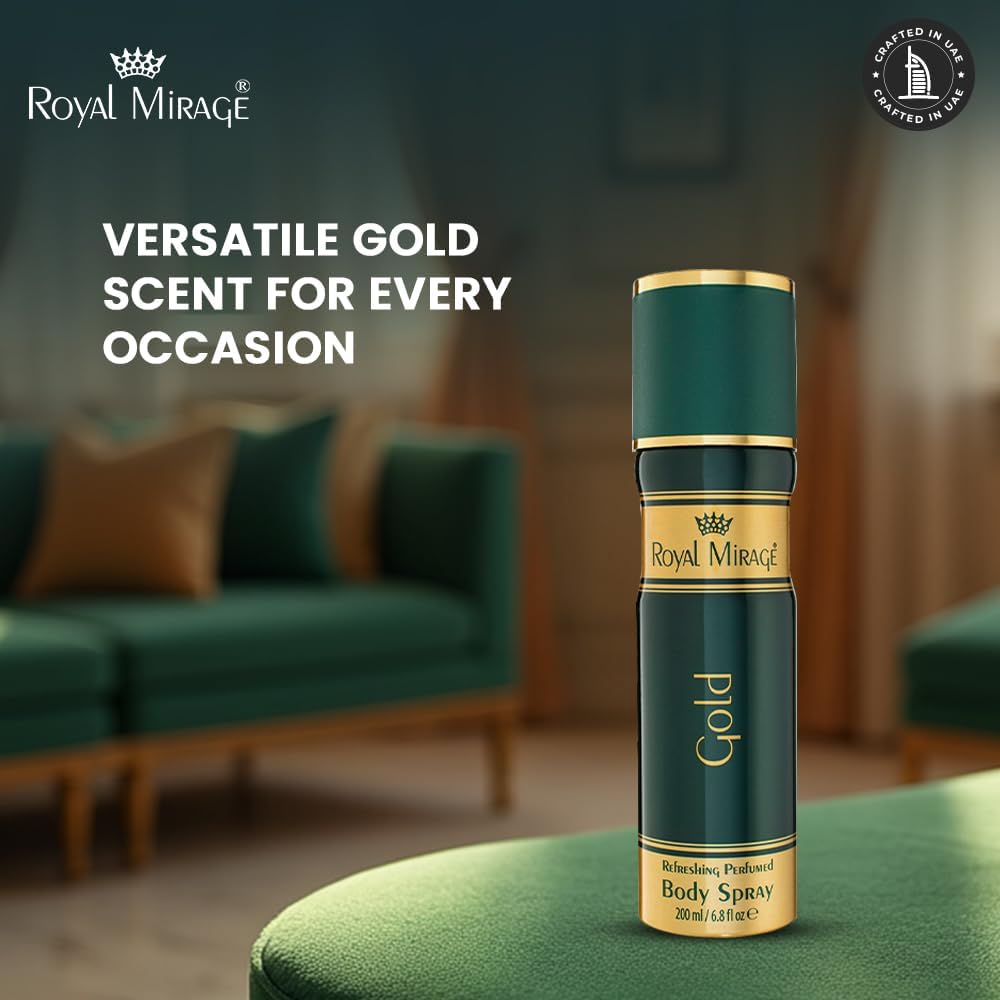 ROYAL MIRAGE 200ML BODY SPRAY GOLD UNISEX