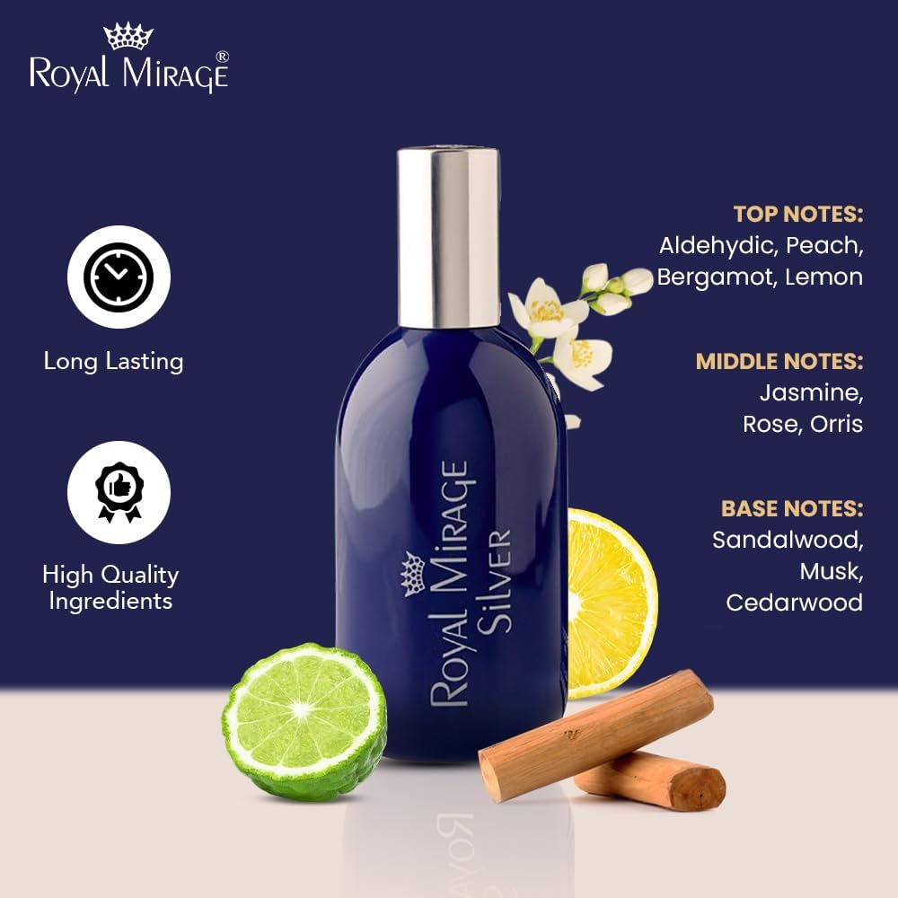 ROYAL MIRAGE 120ML EDC SPRAY SILVER [UNISEX}