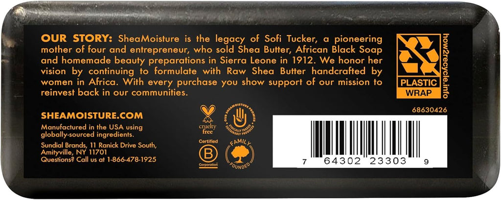 SHEA MOISTURE AFRICAN BLACK SOAP WITH SHEA BUTTER 227G