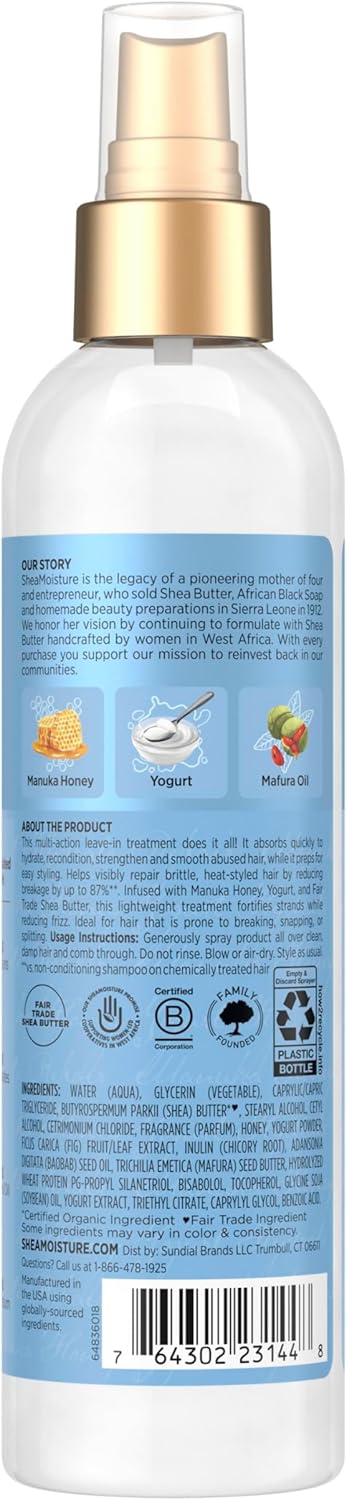 SHEA MOISTURE MANUKA HONEY AND YOGHURT HYDRATE & REPAIR MULTI ACTION LEAVE IN 237ML