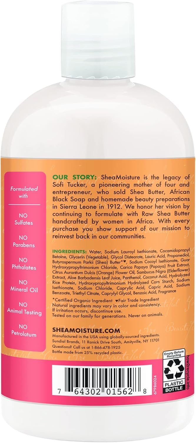 SHEA MOISTURE PAPAYA AND NEROLI ALL DAY FRIZZ CONTROL SHAMPOO 384ML