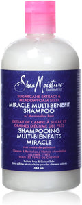 SHEA MOISTURE SUGARCANE EXTRACT AND MEADOWFOAM MIRACLE MULTI-BENEFIT SHAMPOO 384ML
