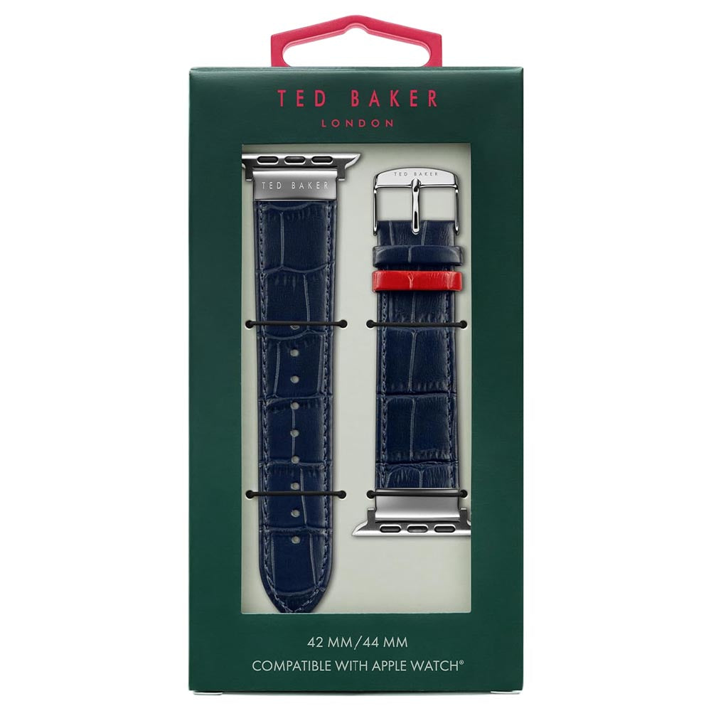 Ted Baker Croco Leather Apple Watch Strap 42-44 MM (BKS42F227) – Blue