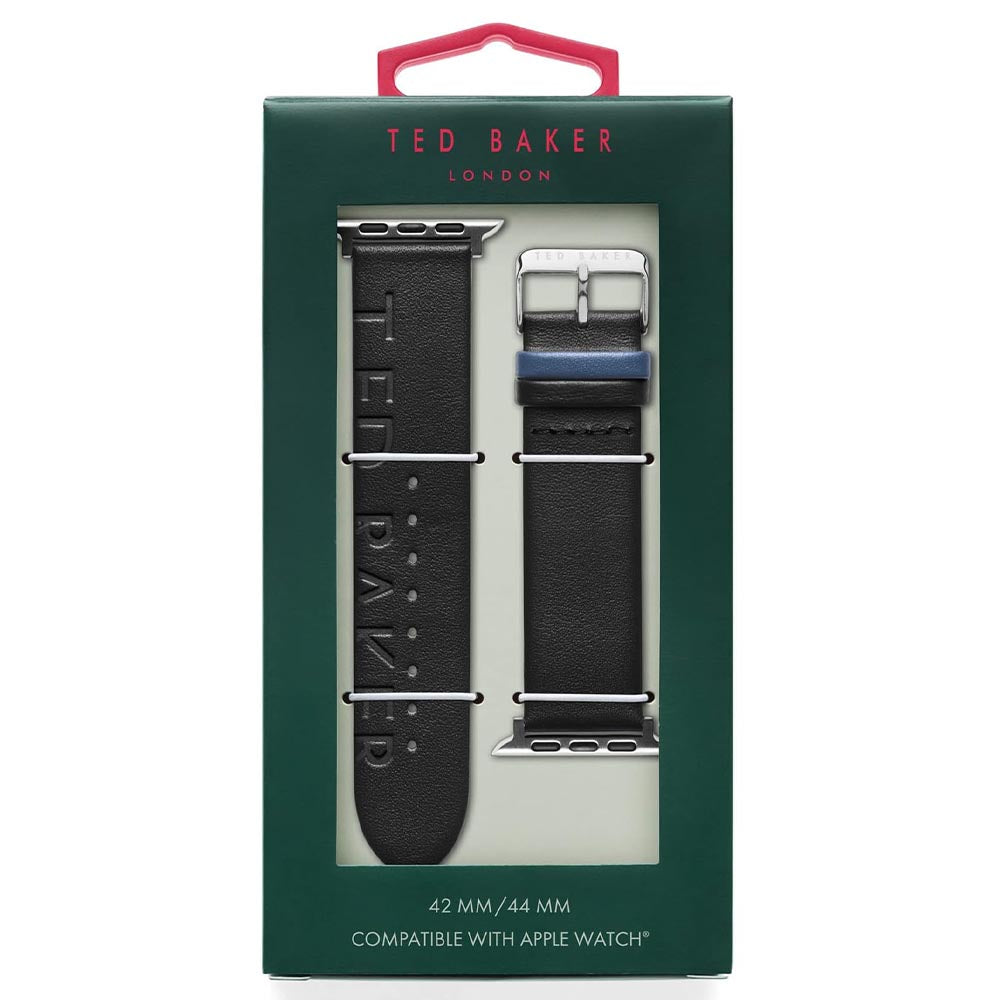 Ted Baker Ted Logo Leather Apple Watch Strap 42/ 44 MM (BKS42F116) – Black