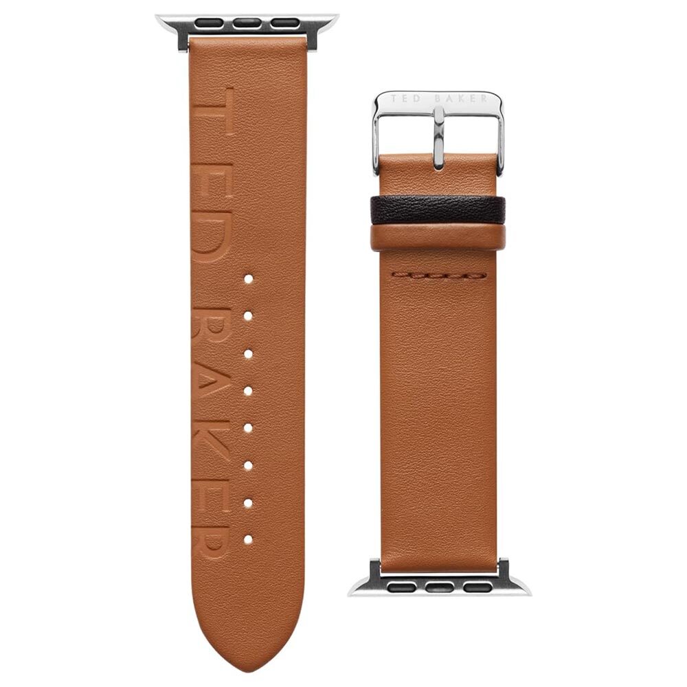 Ted Baker Ted Logo Leather Apple Watch Strap 42/ 44 MM (BKS42F118) – Tan